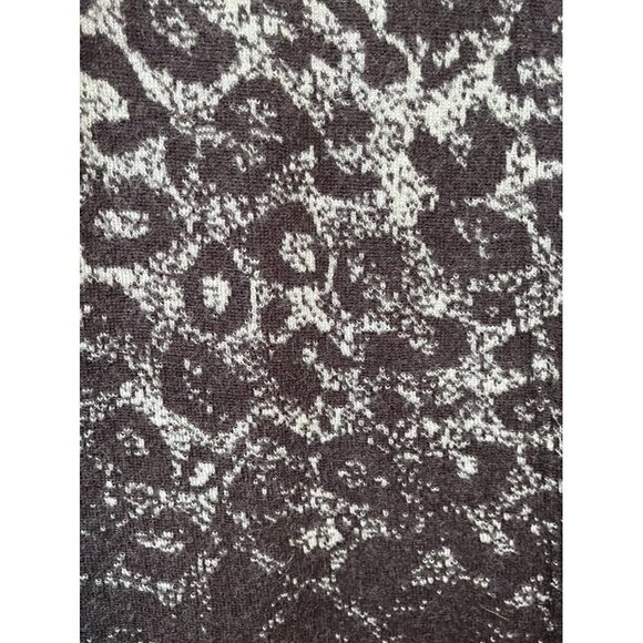 Chicos Sweater Women S Black Open Twee Wool Animal Print Neutral Jacket Stretch - Picture 5 of 11